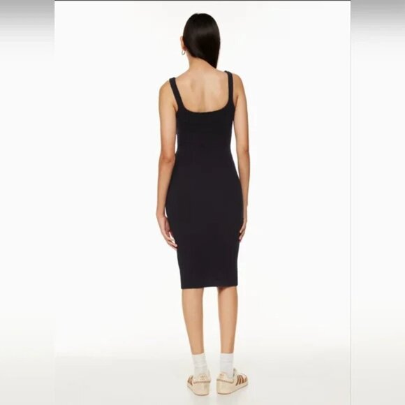 Aritzia Wilfred Free Hush Knit Tank Dress Black Size Small - Picture 4 of 9